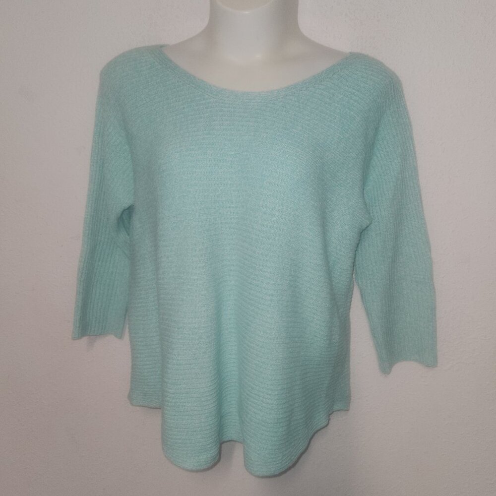 New York & Company * Acrylic oversized sweater, Turquoise/white blend. XXL /NWOT